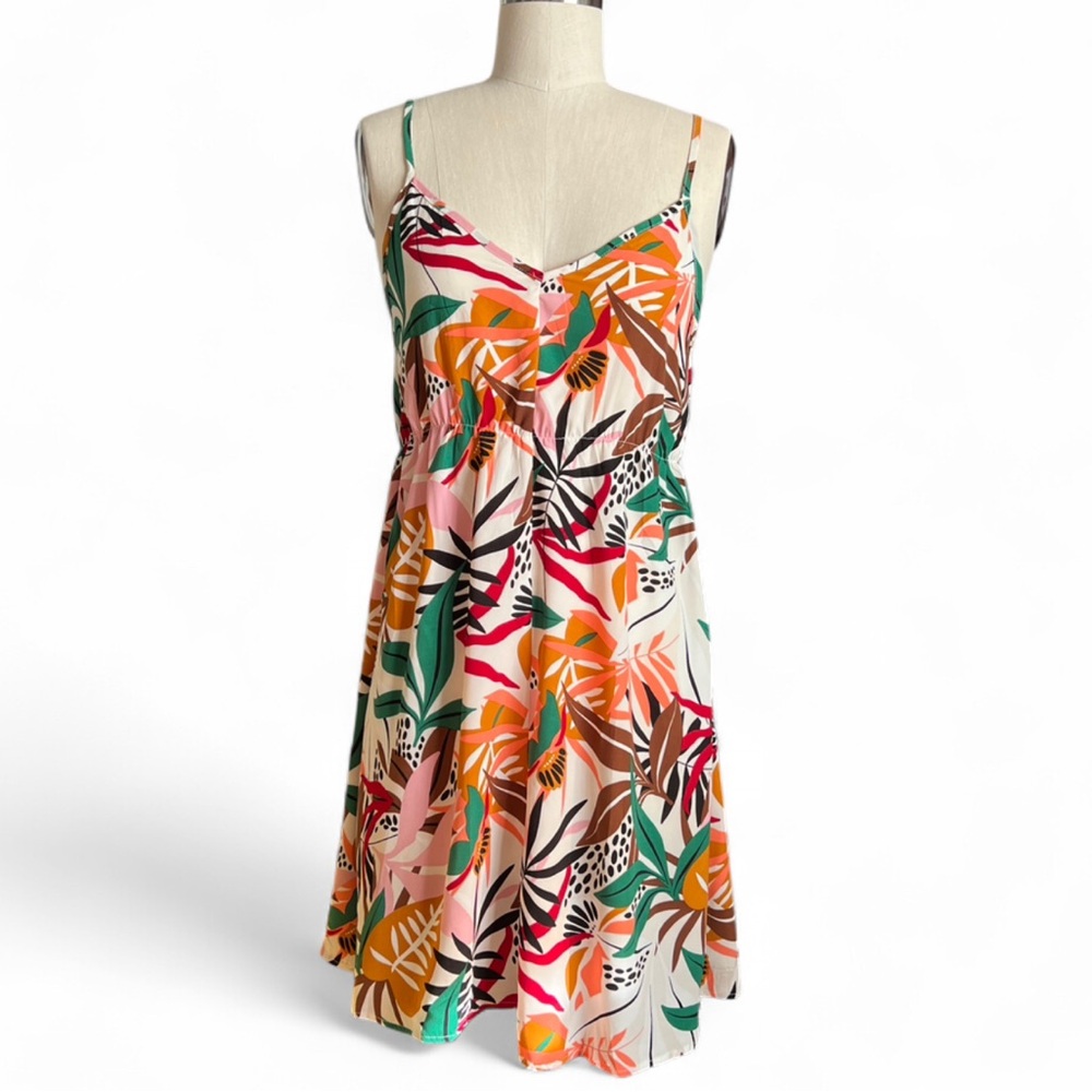 Tropical Print Sun Dress Medium NWT